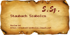 Staubach Szabolcs névjegykártya